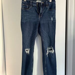 Abercrombie & Fitch Dark Blue Distressed Skinny Jeans